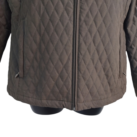 Page & Tuttle Women's Brown Quilted ZIP Up Jacket Sz S - Picture 4 of 8